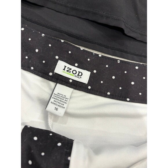 Izod zelos skorts set of 2 black XL & size 16 polka dot - Picture 7 of 12